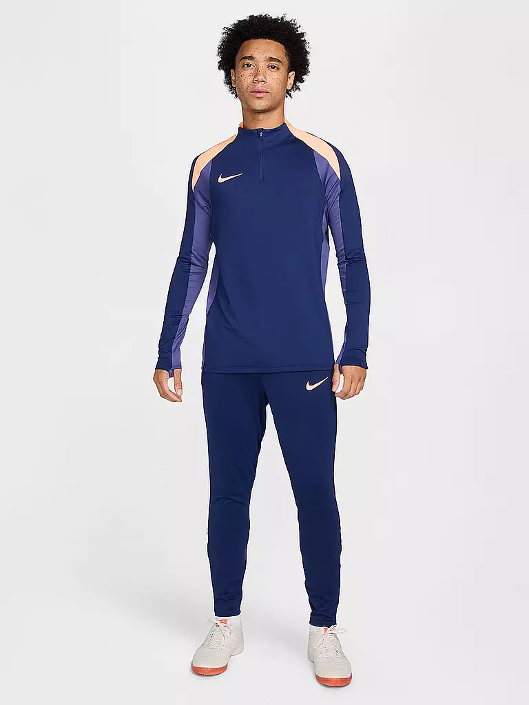 NIKE | Camiseta de fútbol para hombre Dri-FIT Haaland 1/2 Zip | Azul oscuro