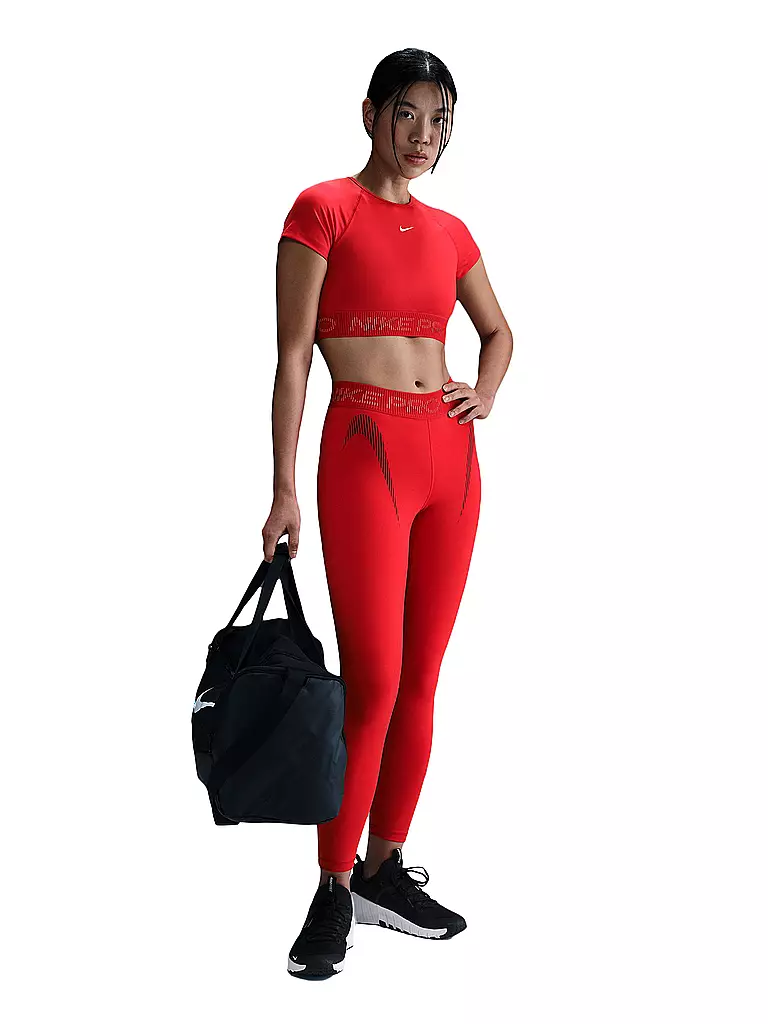 NIKE | Camiseta de fitness corta Pro para mujer | Rojo