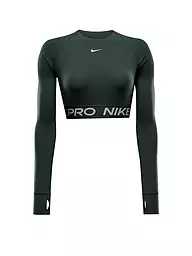 NIKE | Camiseta de fitness para mujer Pro 365 Crop Dri-FIT | Verde oscuro