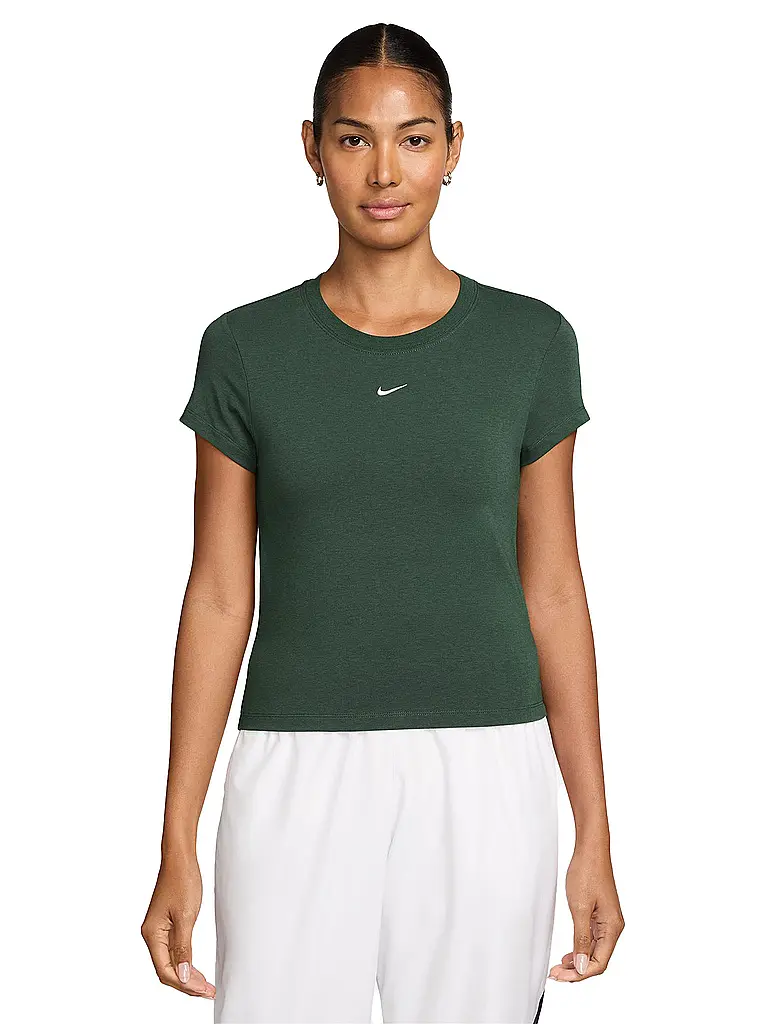 NIKE | Camiseta de mujer Sportswear Chill Knit | Verde oscuro