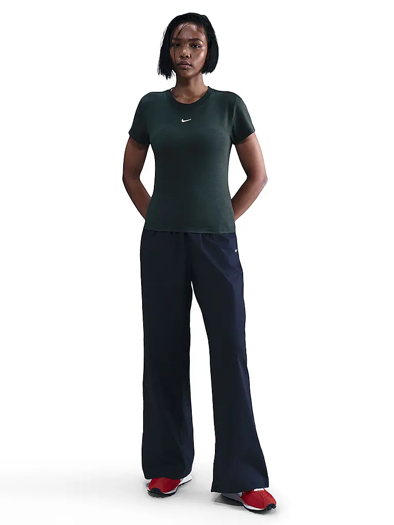 NIKE | Camiseta de mujer Sportswear Chill Knit | Verde oscuro
