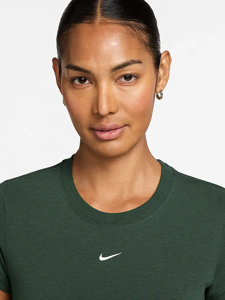 NIKE | Camiseta de mujer Sportswear Chill Knit | Verde oscuro