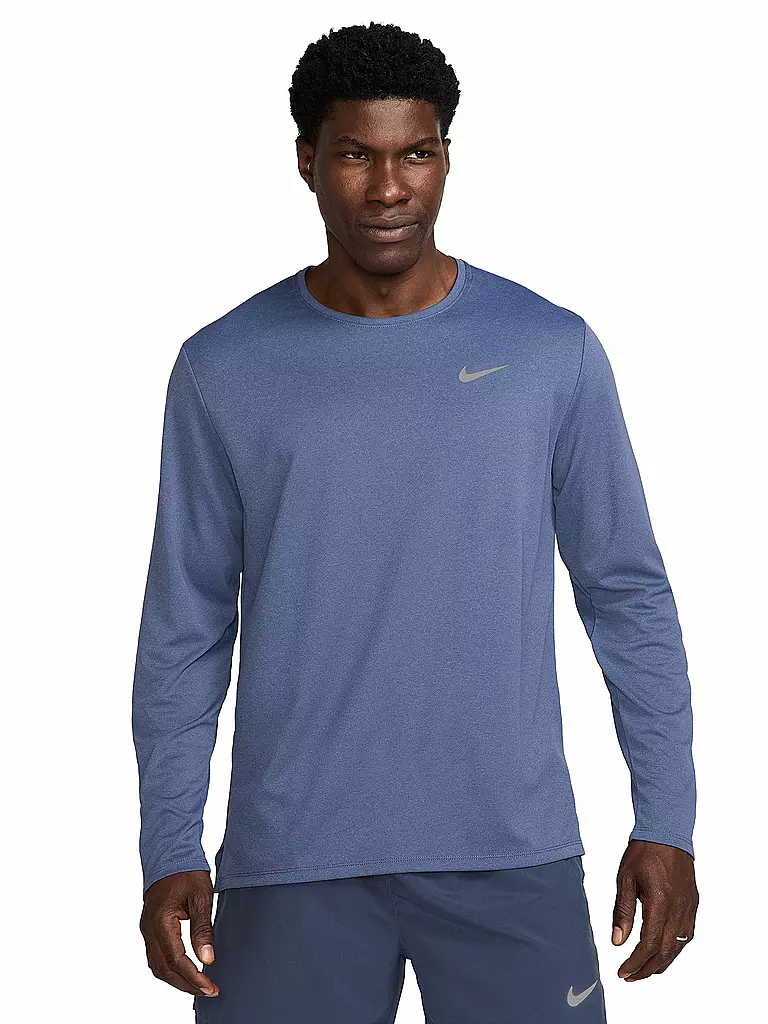 NIKE | Camiseta de running de manga larga para hombre Dri-FIT UV Miler | Azul oscuro
