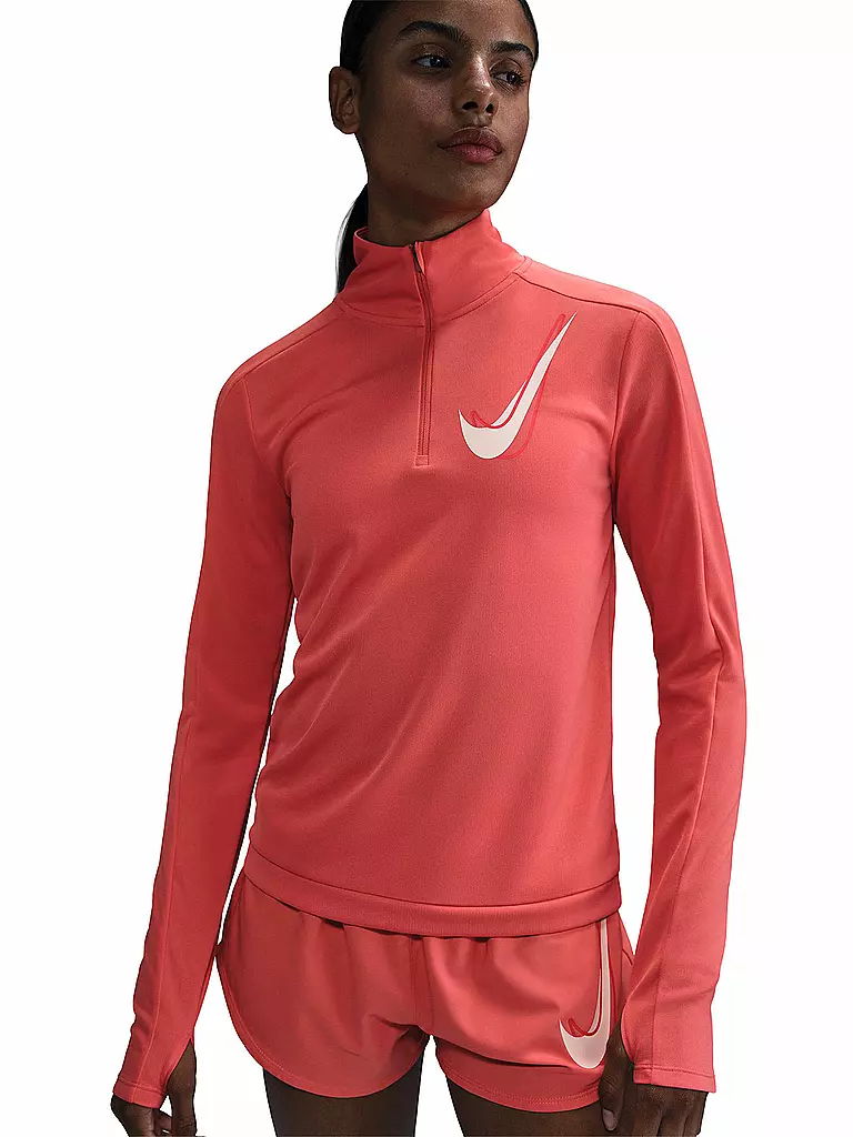 NIKE | Camiseta de running Swoosh para mujer | Coral