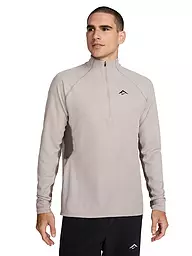 NIKE | Camiseta de running Trail 1/2 Zip para hombre | Beige