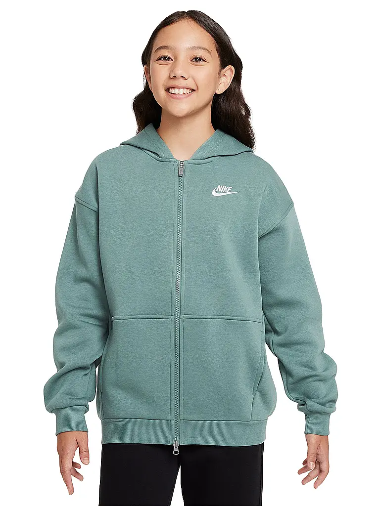 NIKE | Chaqueta con capucha para niña Sportswear Club Fleece | Petróleo