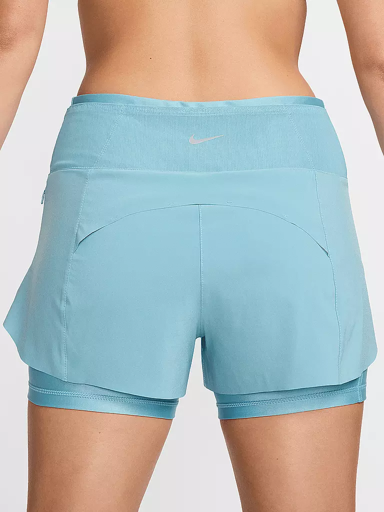 NIKE | Damen 2in1 Laufshort Dri-FIT Swift | Azul claro