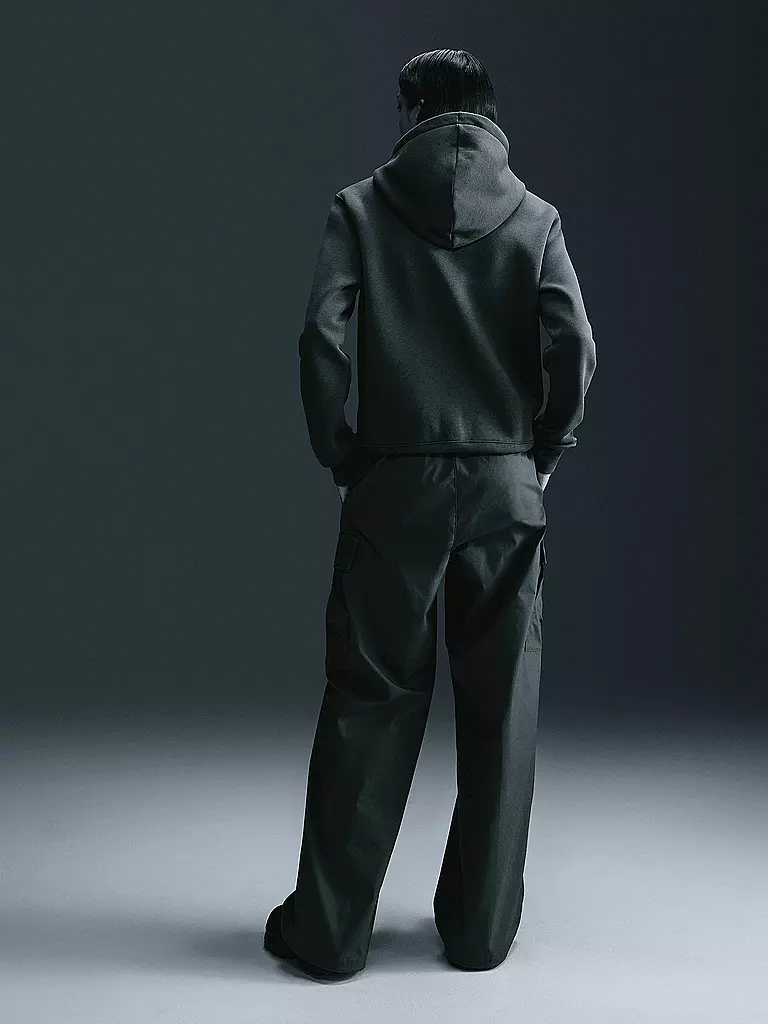 NIKE | Damen Fitnesshoodie Sportswear Phoenix Fleece | Verde oscuro