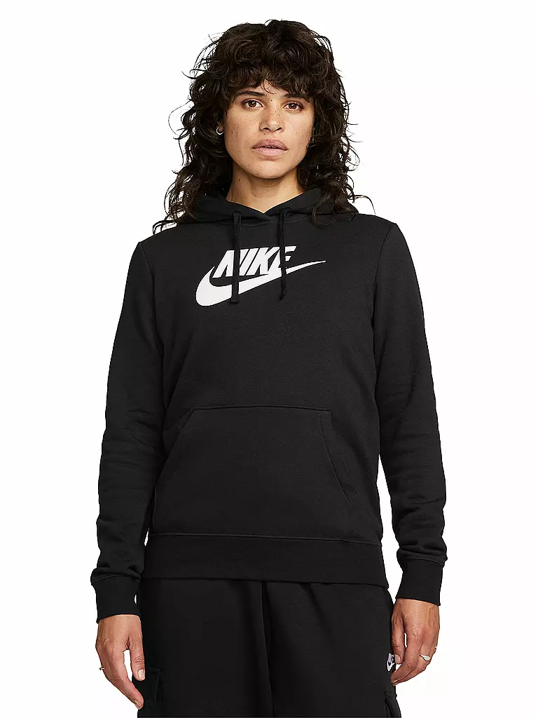 NIKE | Damen Kapuzenpullover Sportswear Club Fleece | Negro