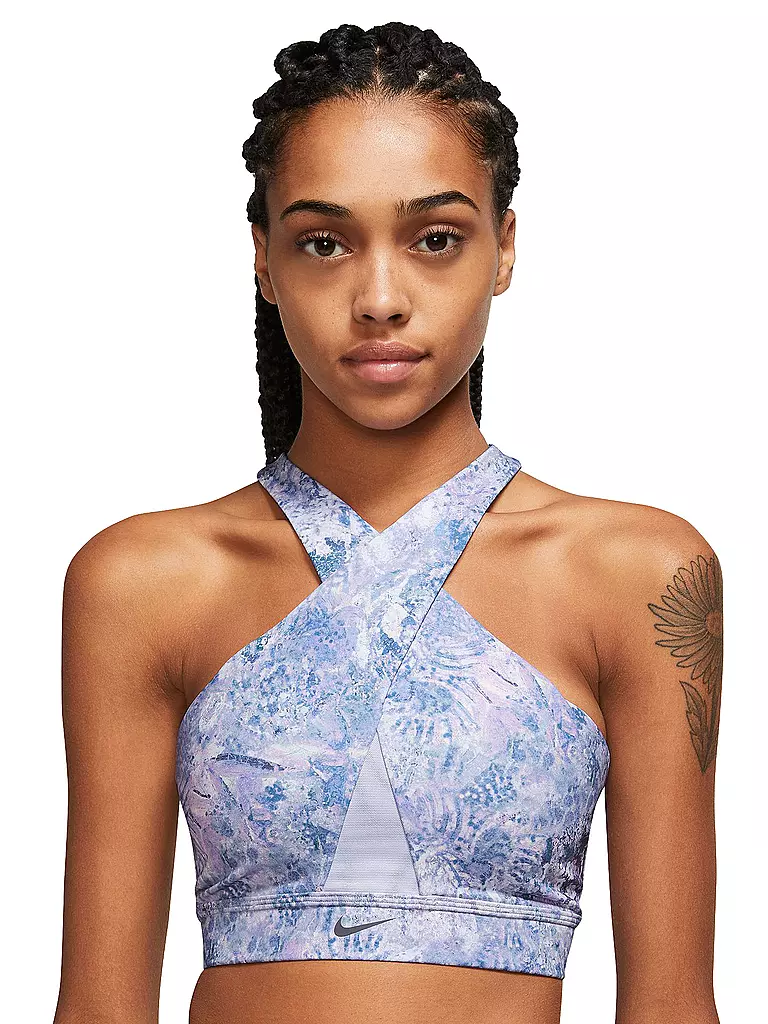 NIKE | Damen Sport-BH Dri-FIT Swoosh Medium Support | Azul