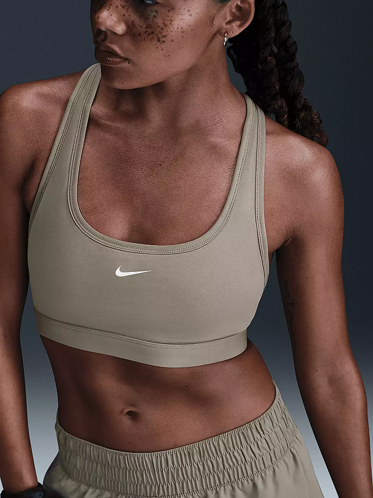 NIKE | Damen Sport-BH Swoosh Low Support | Oliva