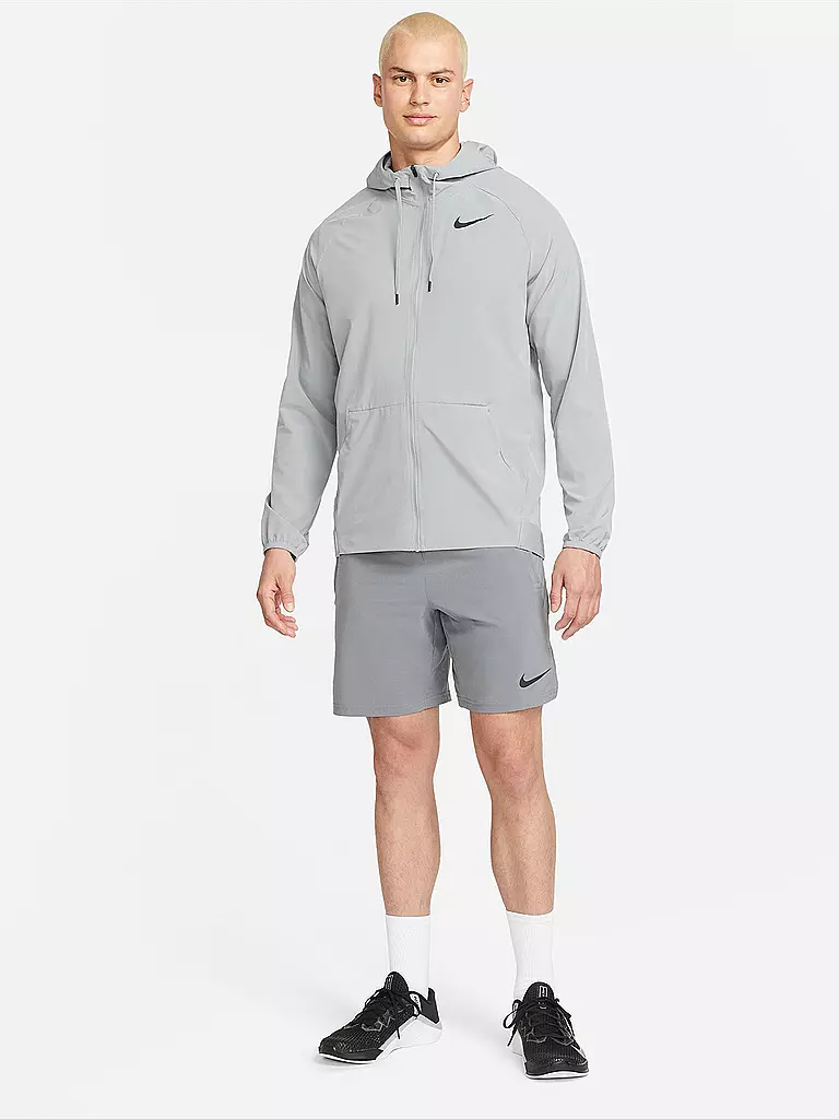 NIKE | Herren Kapuzenjacke Pro Dri-FIT Flex Vent Max | Gris