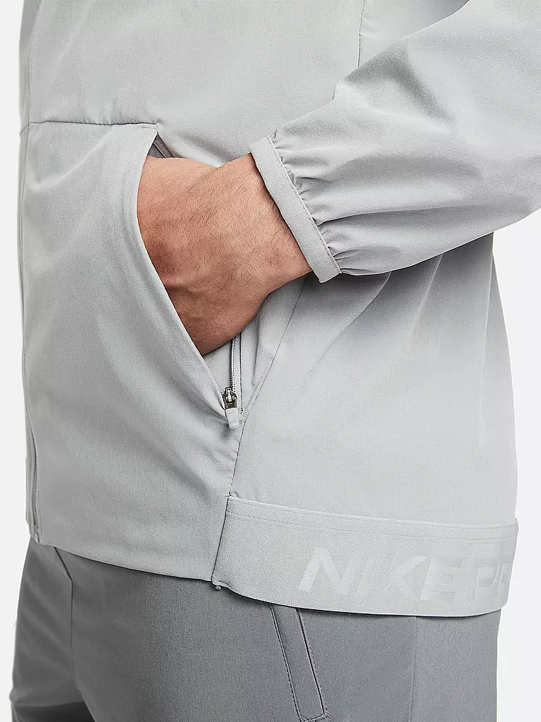 NIKE | Herren Kapuzenjacke Pro Dri-FIT Flex Vent Max | Gris