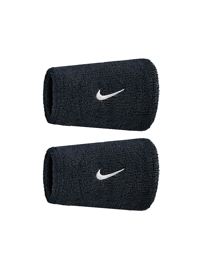 NIKE | Muñequera de tenis Swoosh Doublewide | Negro