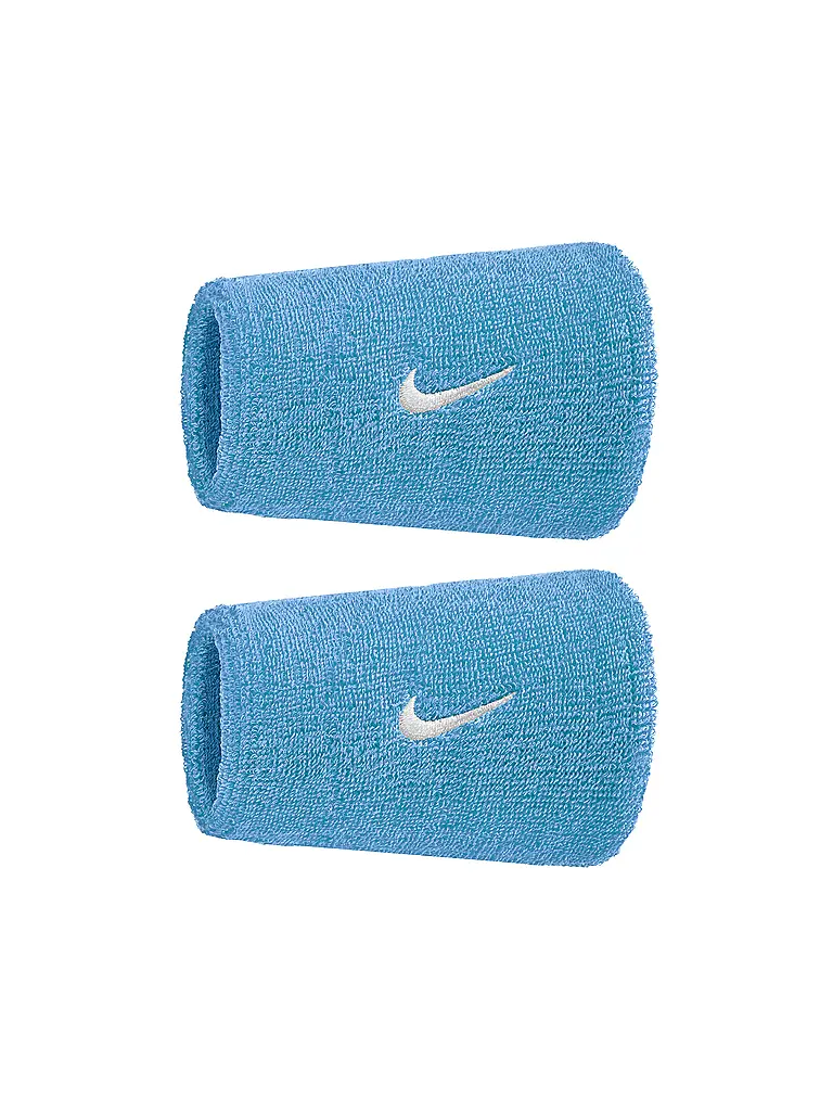 NIKE | Muñequera de tenis Swoosh Doublewide | Azul