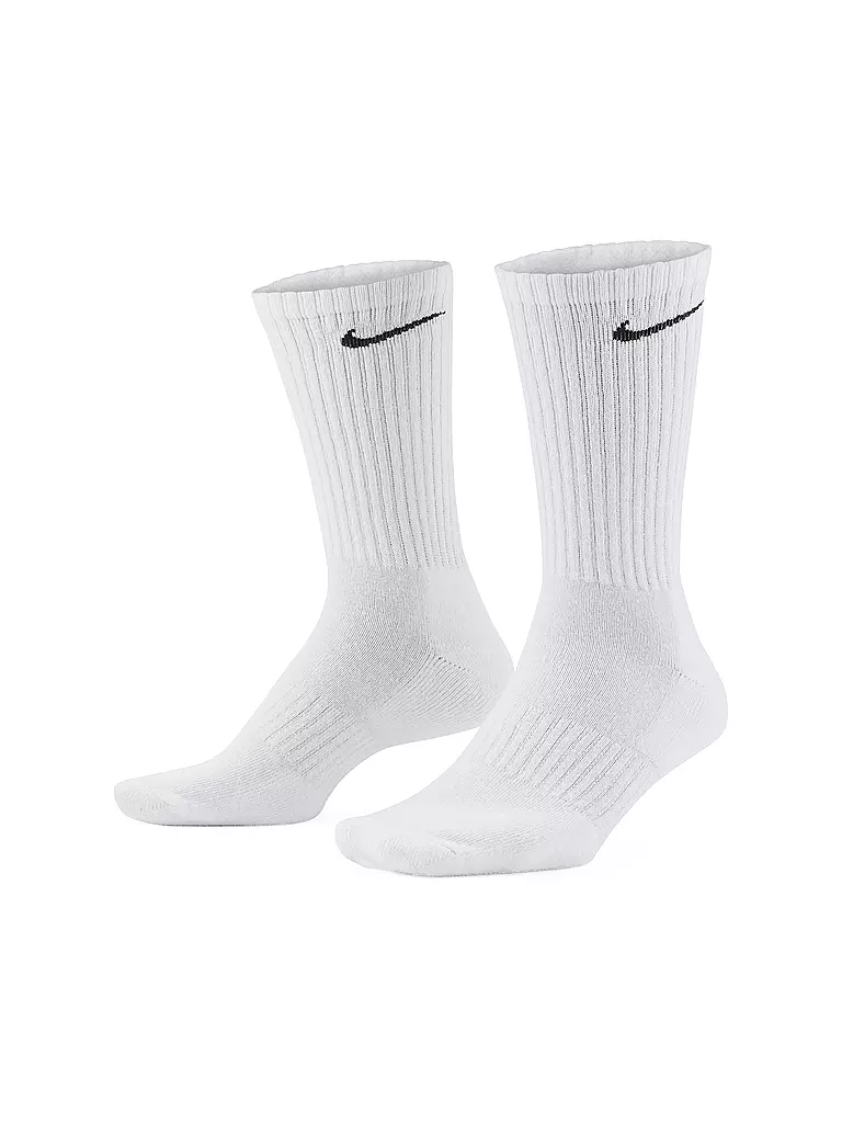 NIKE | Paquete de 3 calcetines Everyday Cushion Crew Regular | Blanco