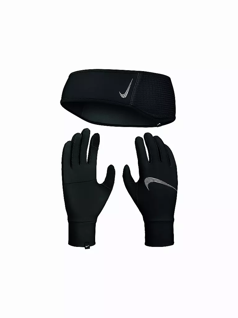 NIKE | Set de diadema y guantes para mujer | Negro