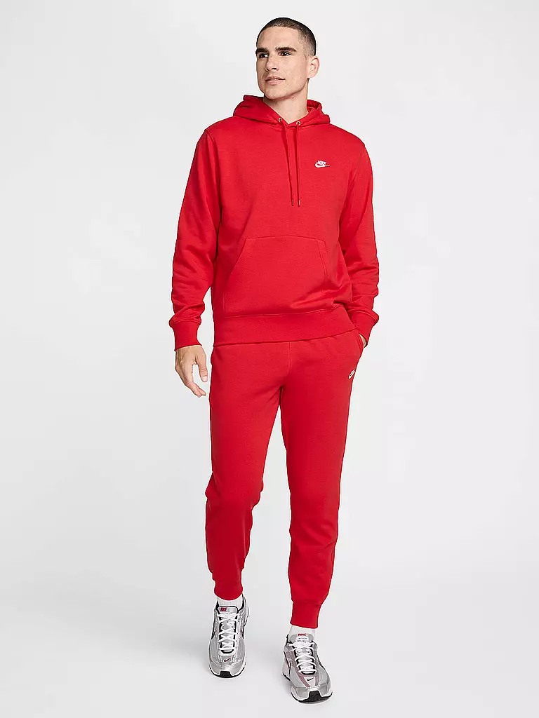 NIKE | Sudadera con capucha para hombre NK Club French Terry | Rojo