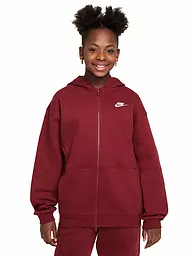 NIKE | Sudadera con capucha para niña Sportswear Club Fleece | Rojo oscuro
