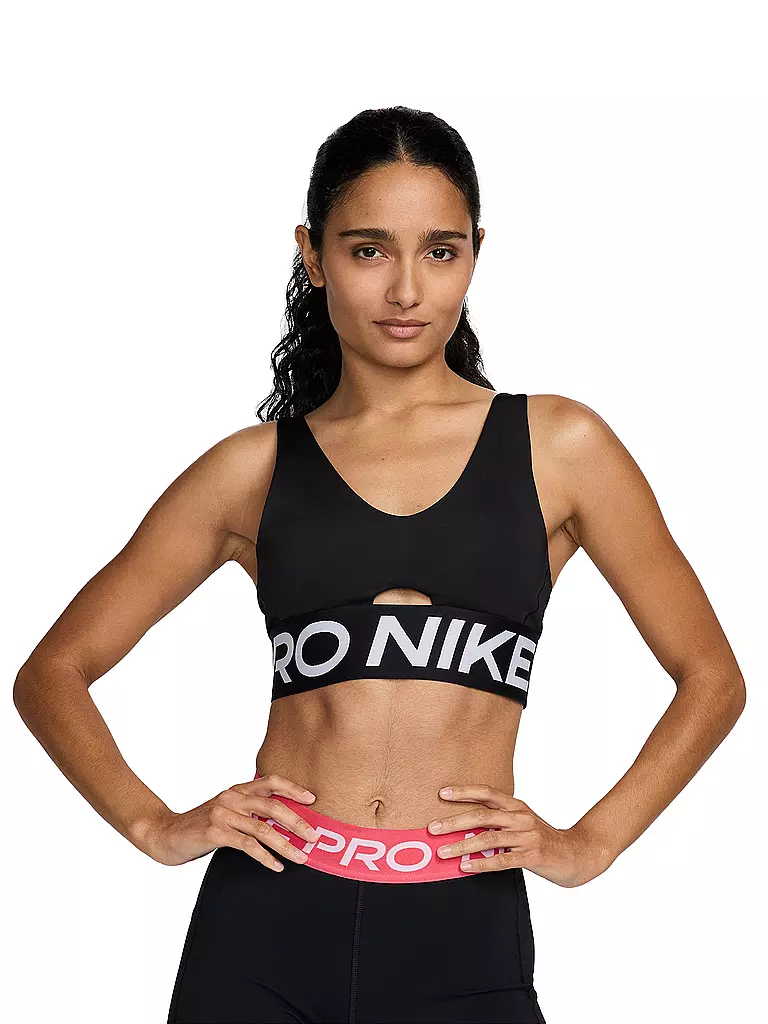 NIKE | Sujetador deportivo para mujer Pro Indy Plunge de sujeción media | Negro