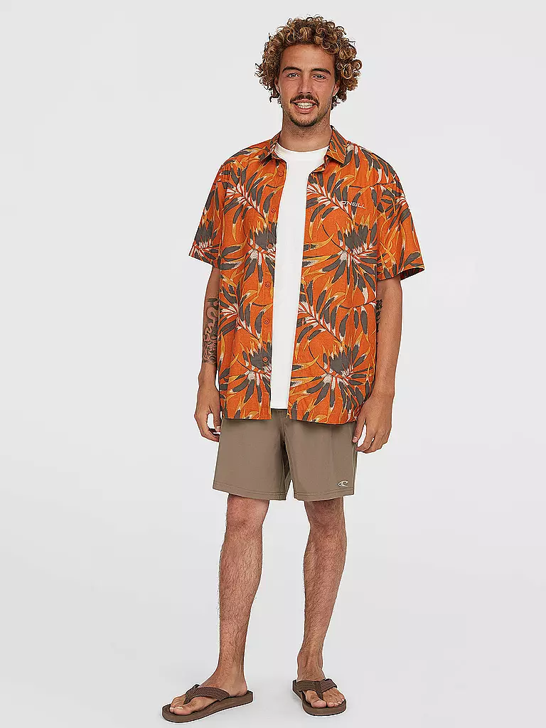 O'NEILL | Camisa de playa estampada para hombre | Naranja