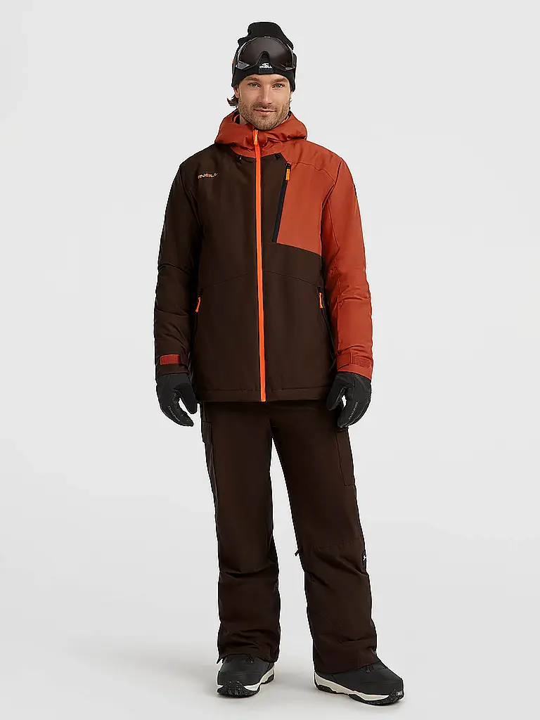 O'NEILL | Chaqueta de snowboard para hombre FWC Cruz Block Hoodie | Naranja