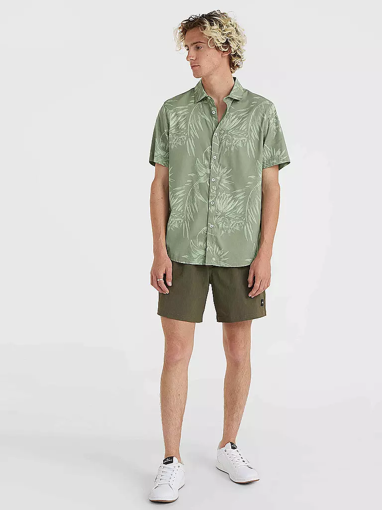 O'NEILL | Herren Beachhemd Mix and Match Floral | Verde claro