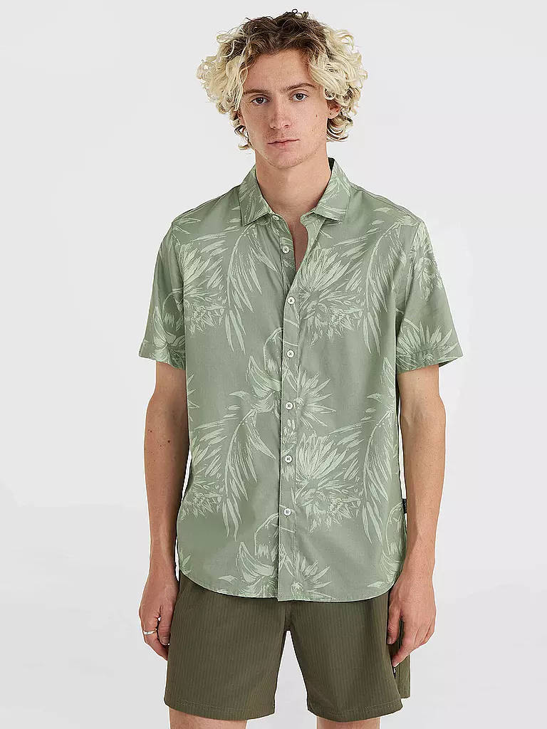 O'NEILL | Herren Beachhemd Mix and Match Floral | Verde claro