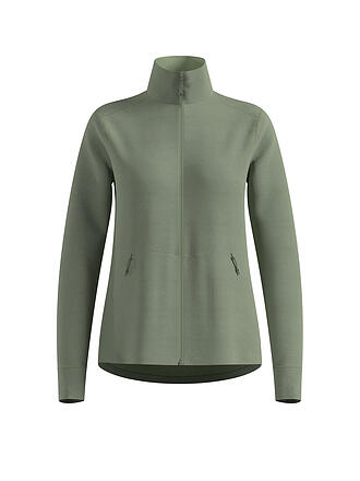 ODLO | Camiseta de running con cremallera y forro polar tipo rejilla para mujer