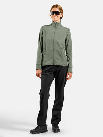 ODLO | Camiseta de running con cremallera y forro polar tipo rejilla para mujer
