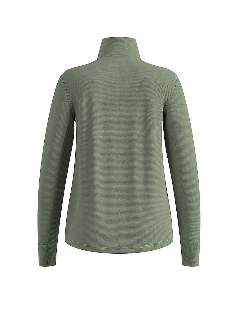 ODLO | Camiseta de running con cremallera y forro polar tipo rejilla para mujer | 