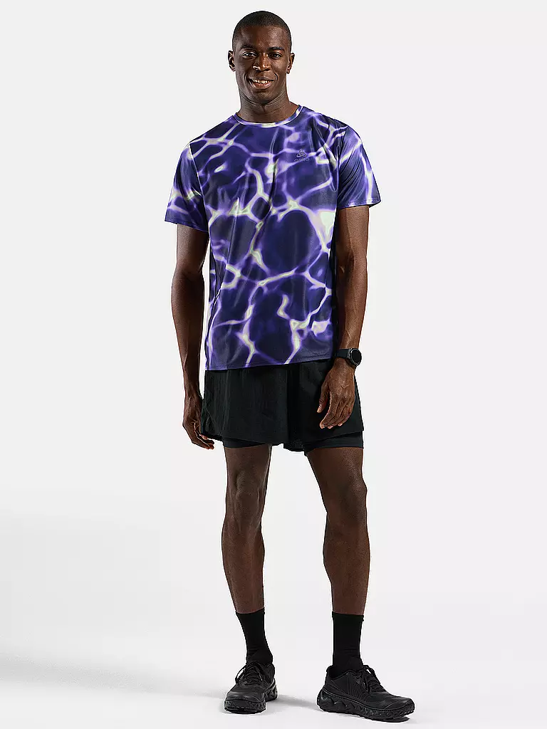 ODLO | Camiseta de running para hombre Zeroweight Chil Tec Print | Lila