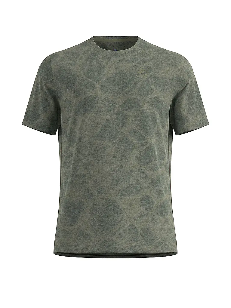 ODLO | Camiseta de running para hombre Zeroweight Engineered Chill-Tec | Oliva