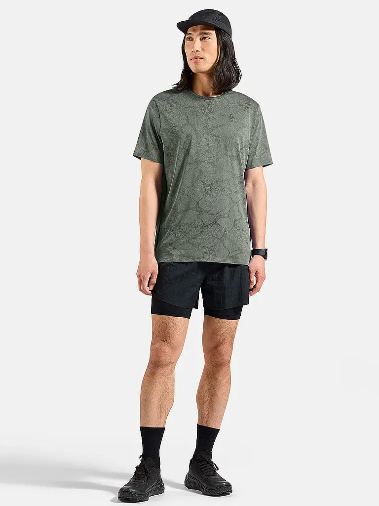 ODLO | Camiseta de running para hombre Zeroweight Engineered Chill-Tec | Oliva