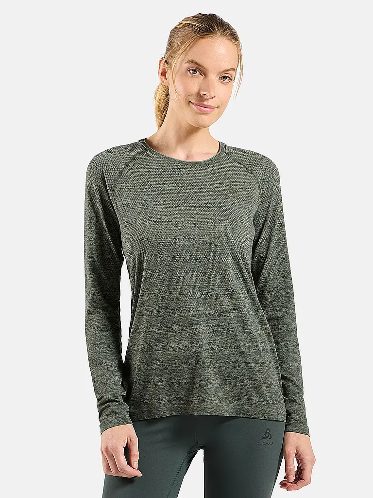 ODLO | Camiseta de running para mujer Essentials Seamless | Oliva