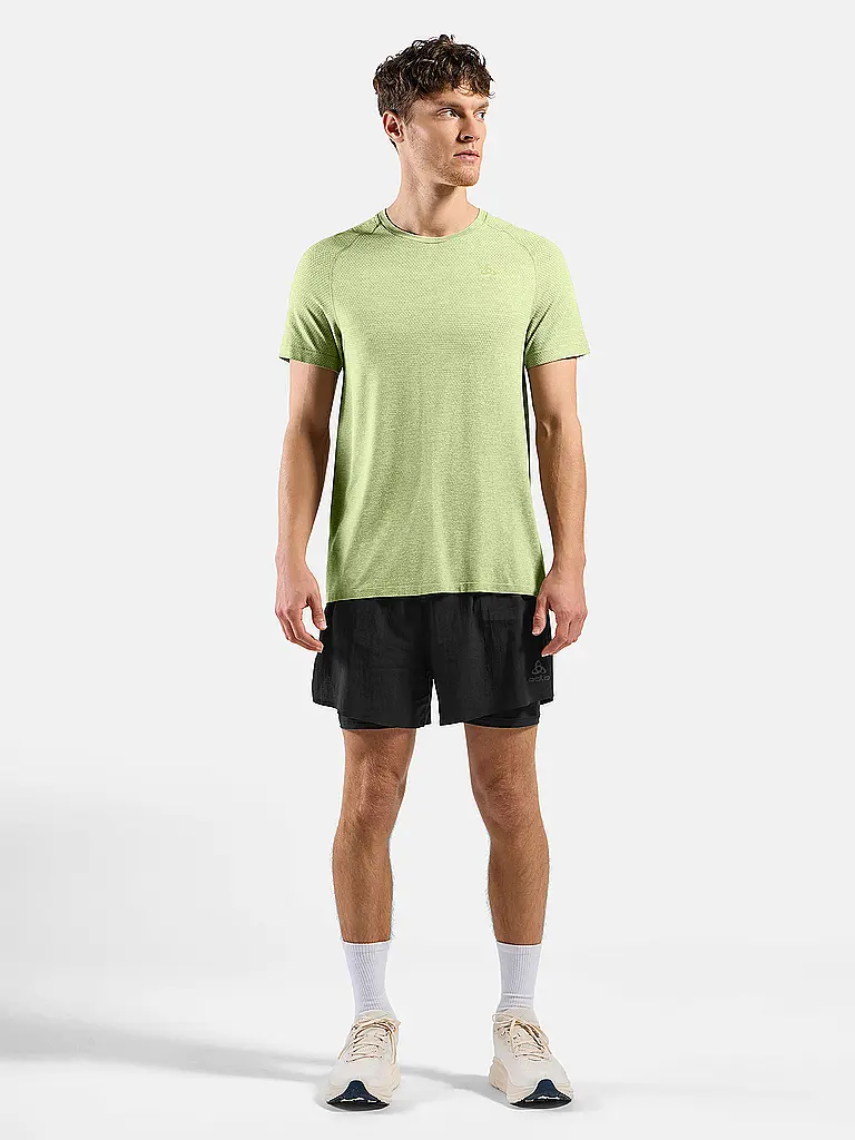 ODLO | Camiseta de running sin costuras Essentials para hombre | Amarillo