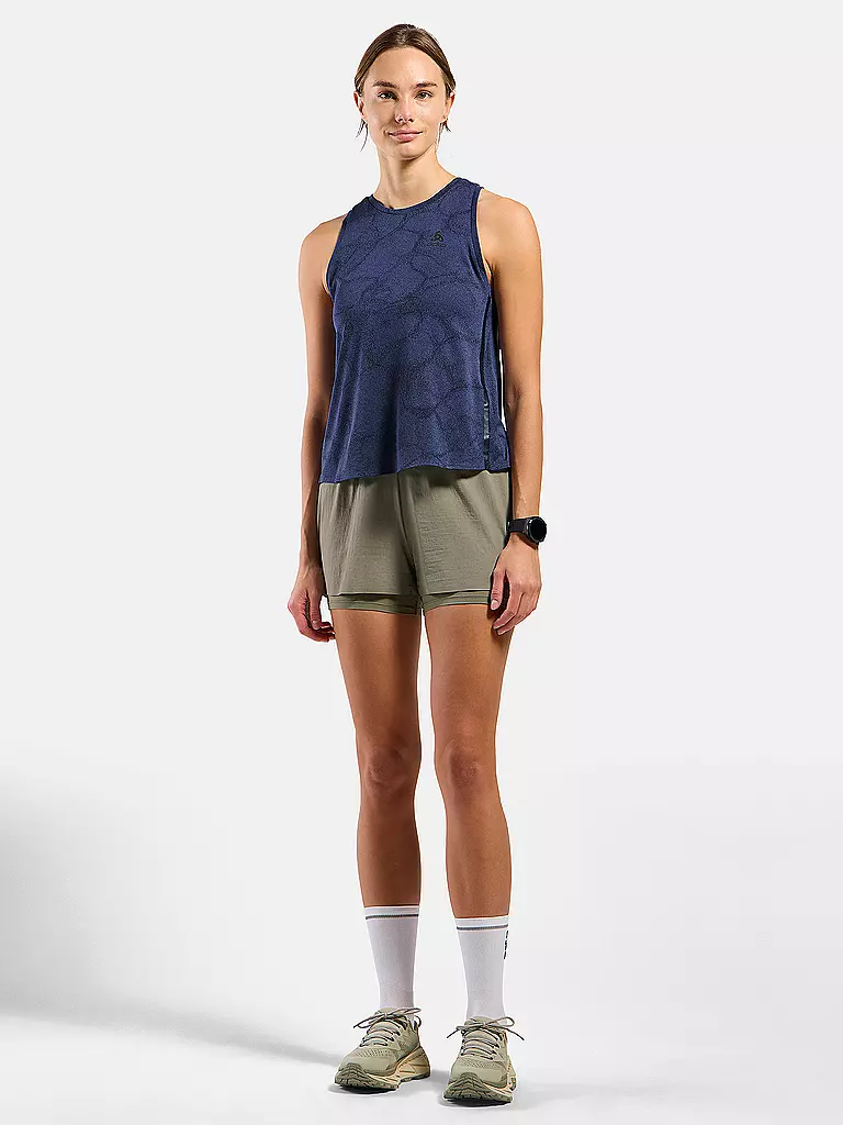 ODLO | Camiseta de tirantes para mujer Zeroweight Engineered Chill-Tec | Azul oscuro
