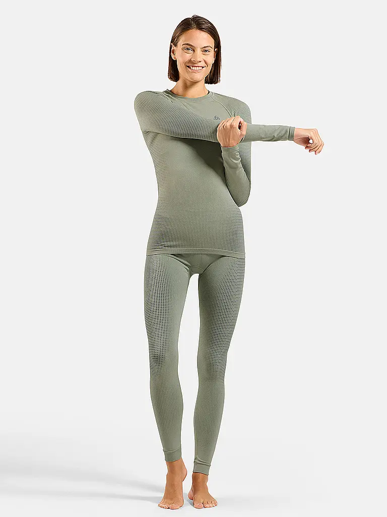 ODLO | Camiseta funcional de mujer WARM ECO Baselayer | Oliva