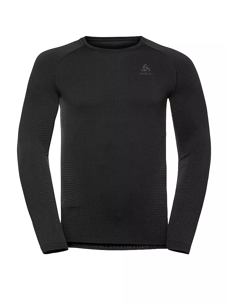 ODLO | Camiseta funcional para hombre WARM ECO Baselayer | Negro