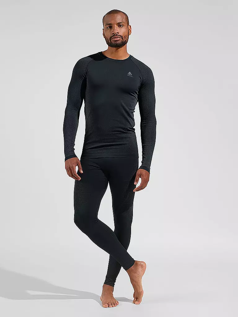 ODLO | Camiseta funcional para hombre WARM ECO Baselayer | Negro