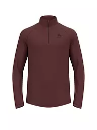 ODLO | Camiseta interior con cremallera Besso de capa intermedia para hombre | Marrón