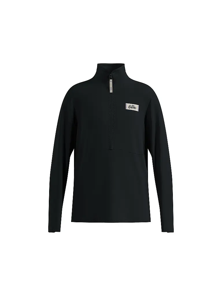 ODLO | Camiseta interior con cremallera de forro polar clásico para niños | Negro