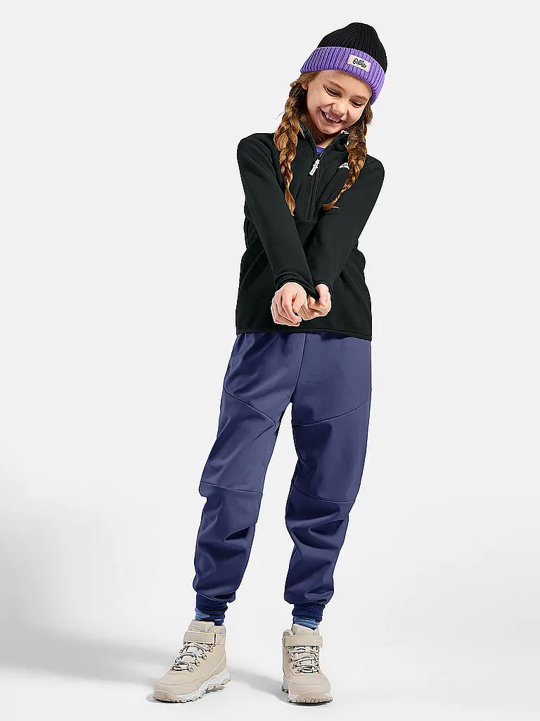 ODLO | Camiseta interior con cremallera de forro polar clásico para niños | Negro