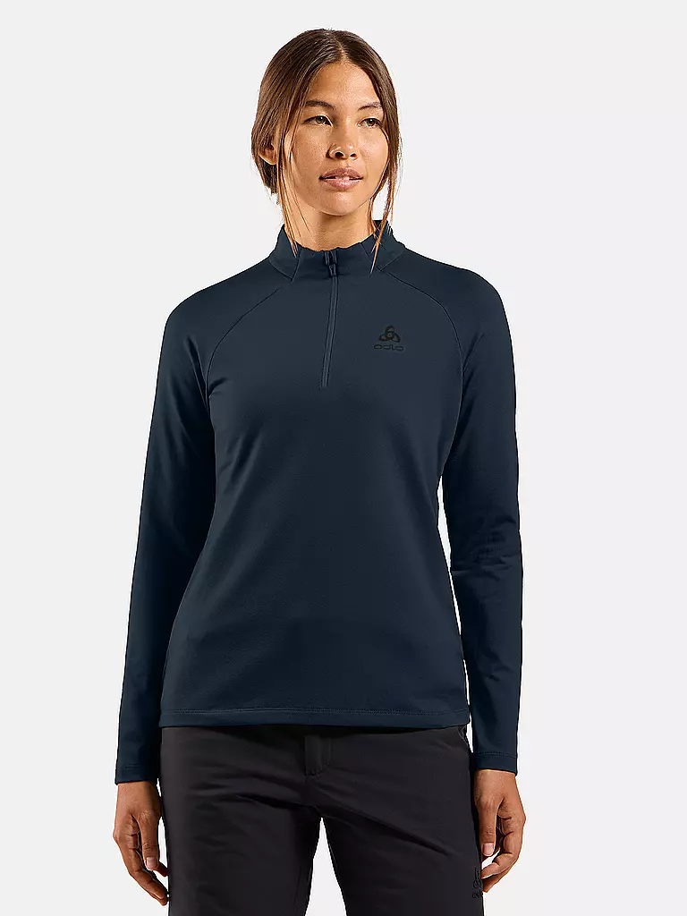 ODLO | Camiseta interior con cremallera Essential Light para mujer | Azul oscuro