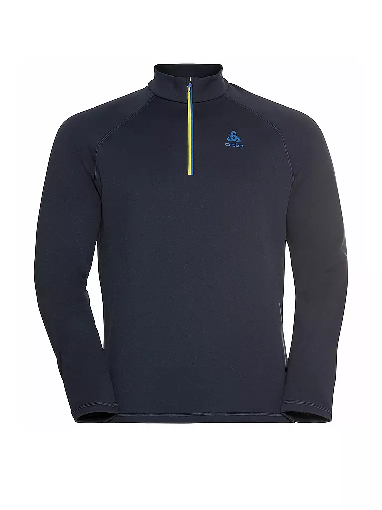 ODLO | Camiseta interior con cremallera para hombre Besso Mid Layer | Azul oscuro