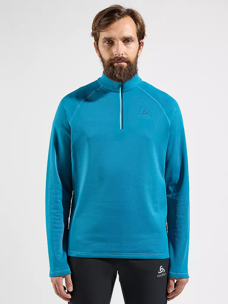 ODLO | Camiseta interior con cremallera para hombre Besso Mid Layer | Petróleo