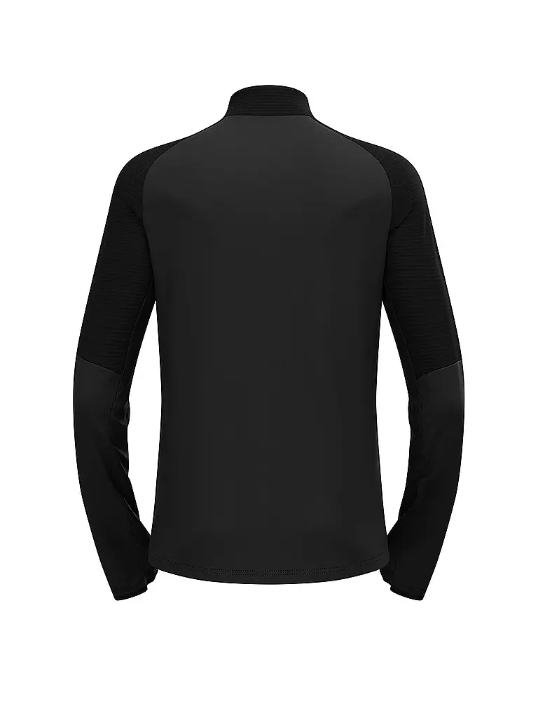ODLO | Camiseta interior con cremallera para hombre Descent Ceramiwarm | Negro