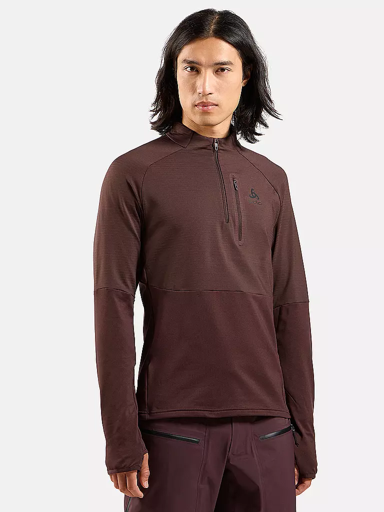 ODLO | Camiseta interior con cremallera para hombre Descent Ceramiwarm |