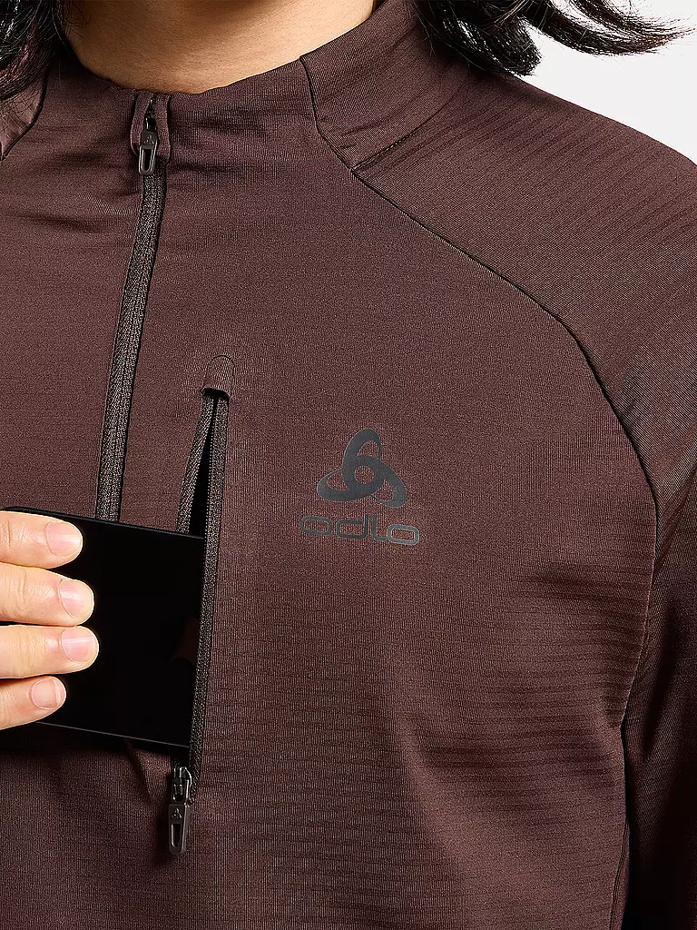 ODLO | Camiseta interior con cremallera para hombre Descent Ceramiwarm |