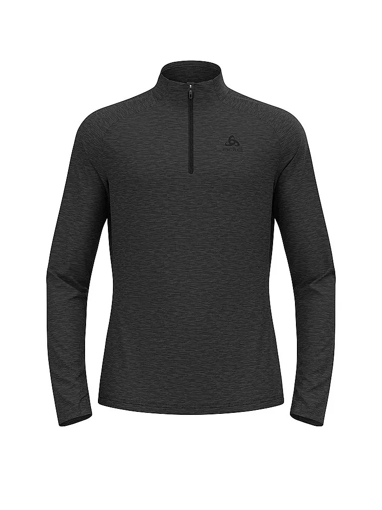 ODLO | Camiseta interior con cremallera para hombre Essentials Ceramiwarm | Negro